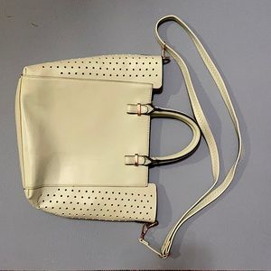 Mint green satchel with removable pouch and straps